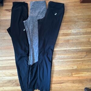 3 pair of ASICS leggings